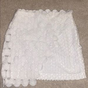 White topshop floral mini skirt